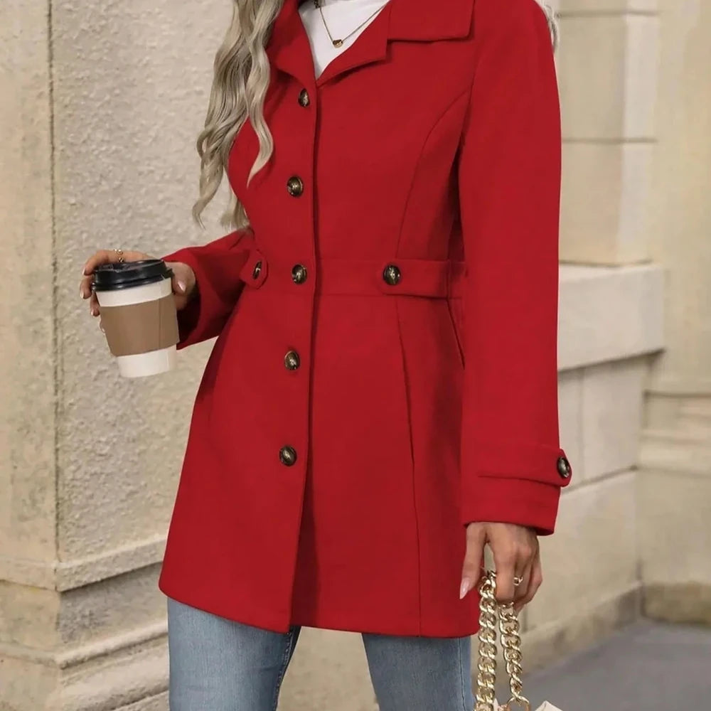 Button Up Long Sleeve Coat