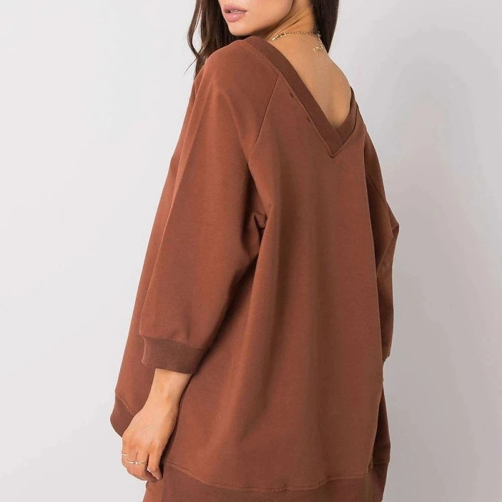 Loose Fit Sweatshirt - Cotton Spandex Blend