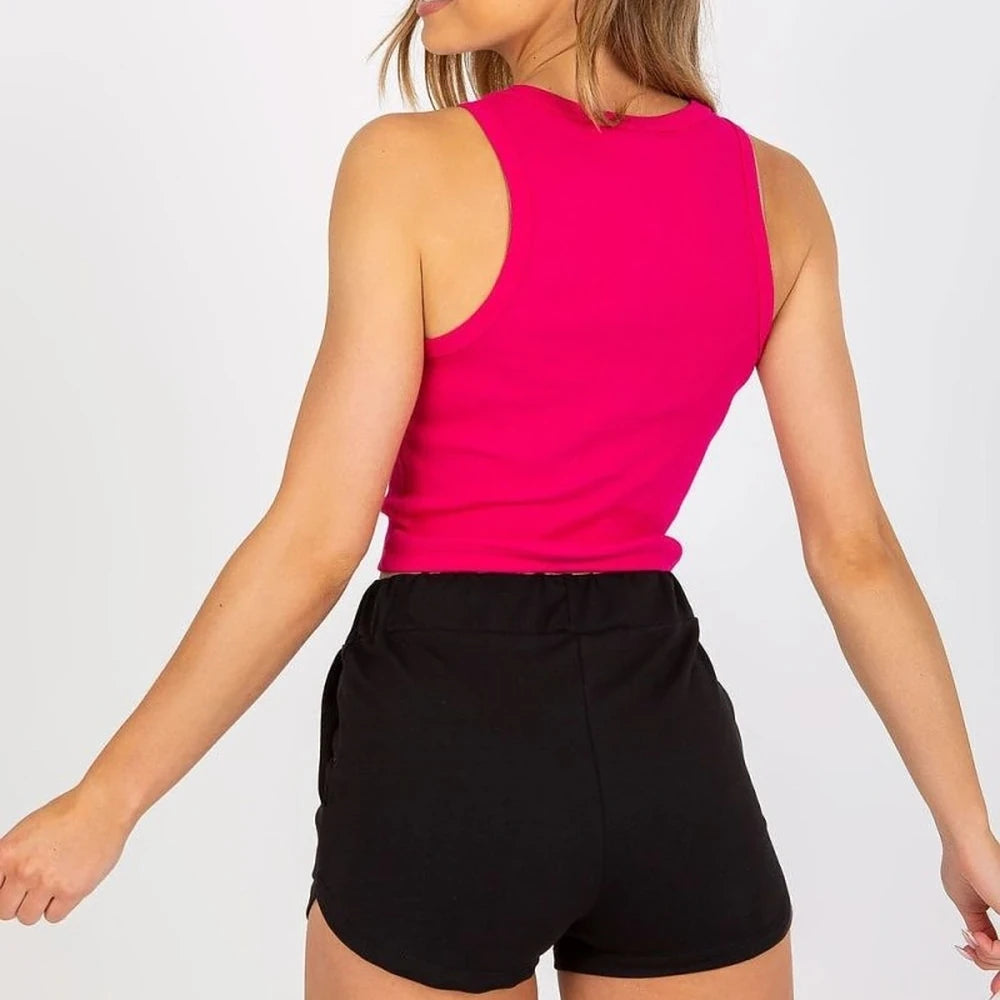 Cotton Ribbed Round Neck T-Shirt