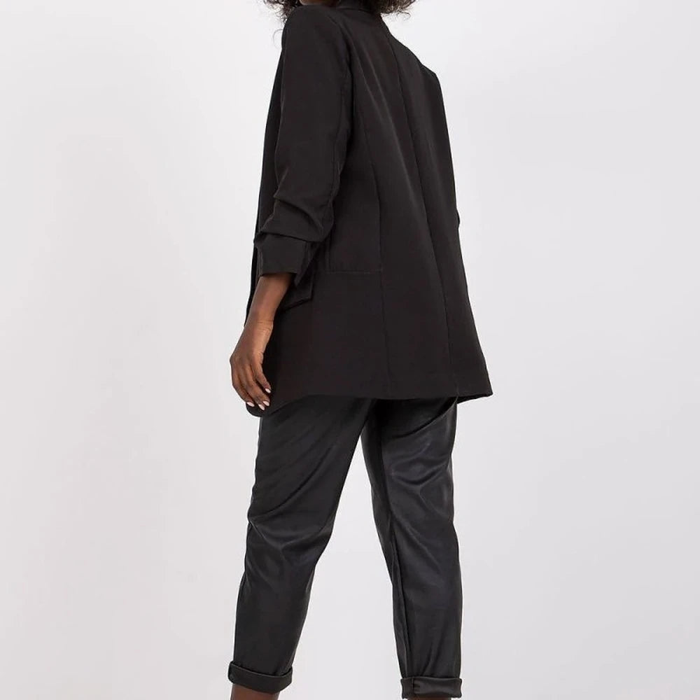 Women's Lined 3/4 Sleeve Unbuttoned Jacket