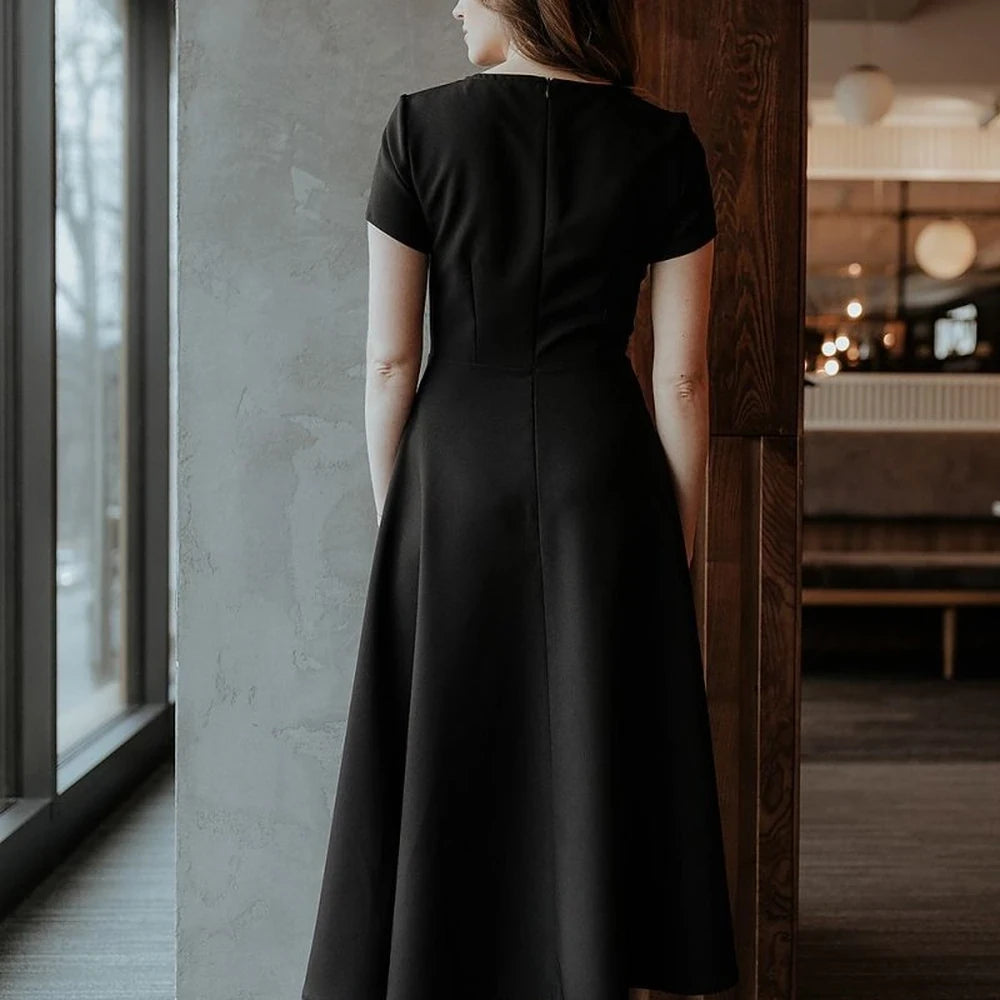 Long Sleeve Day Dress with Zipper