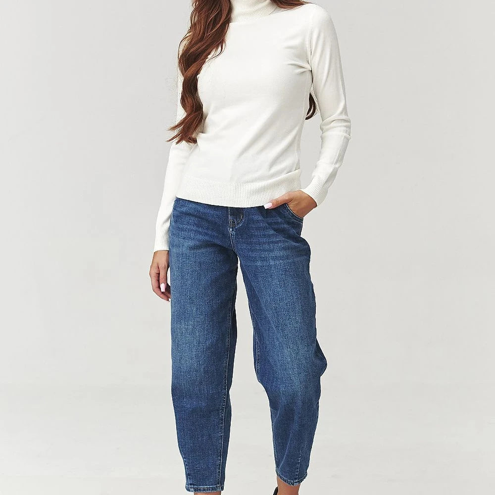 Turtleneck Sweater with Viscose Blend