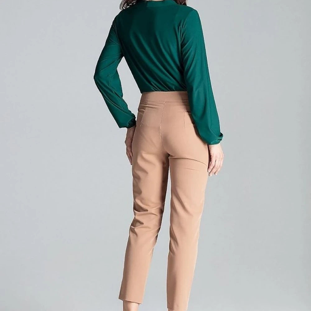 Women's Green Cigarette Trousers