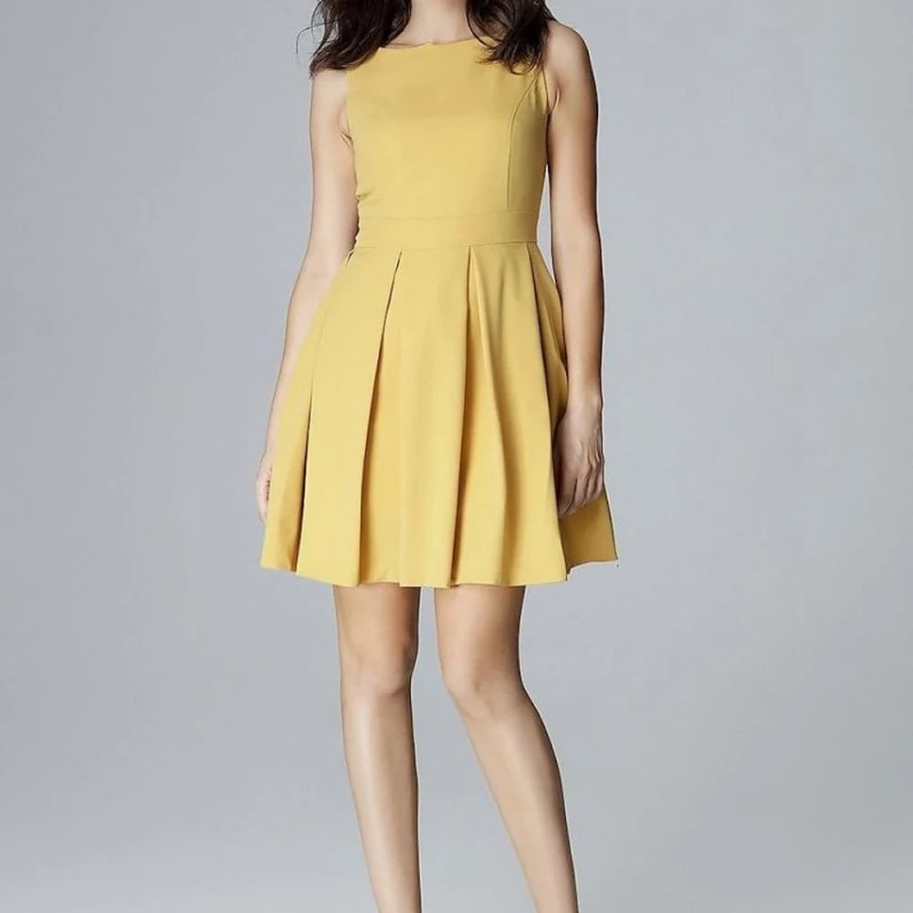 Fitted Cocktail Dress with Flared Skirt