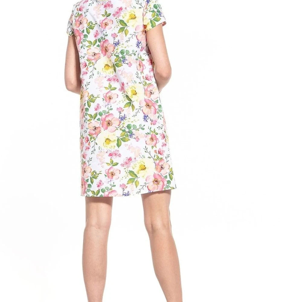 Floral Print Cotton Mini Dress