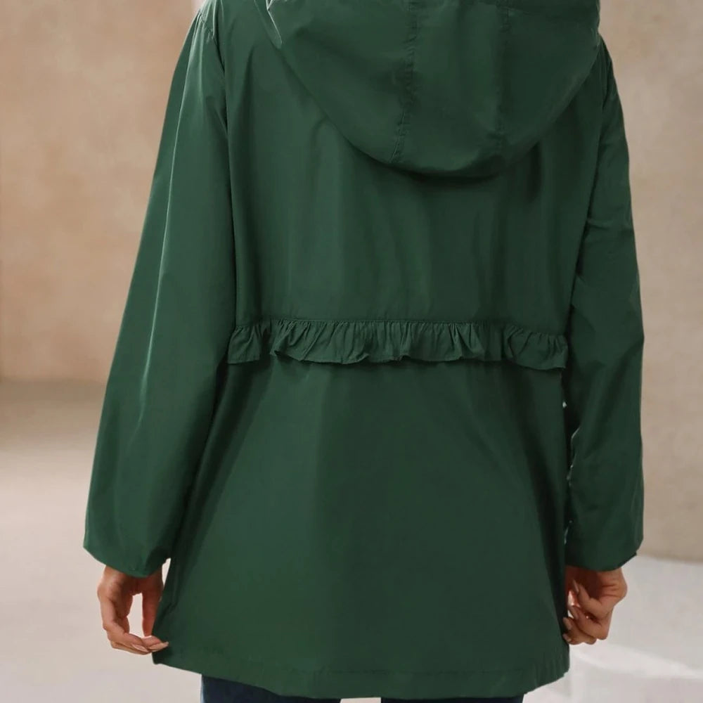 Waterproof Hooded Long Sleeve Windbreaker Jacket
