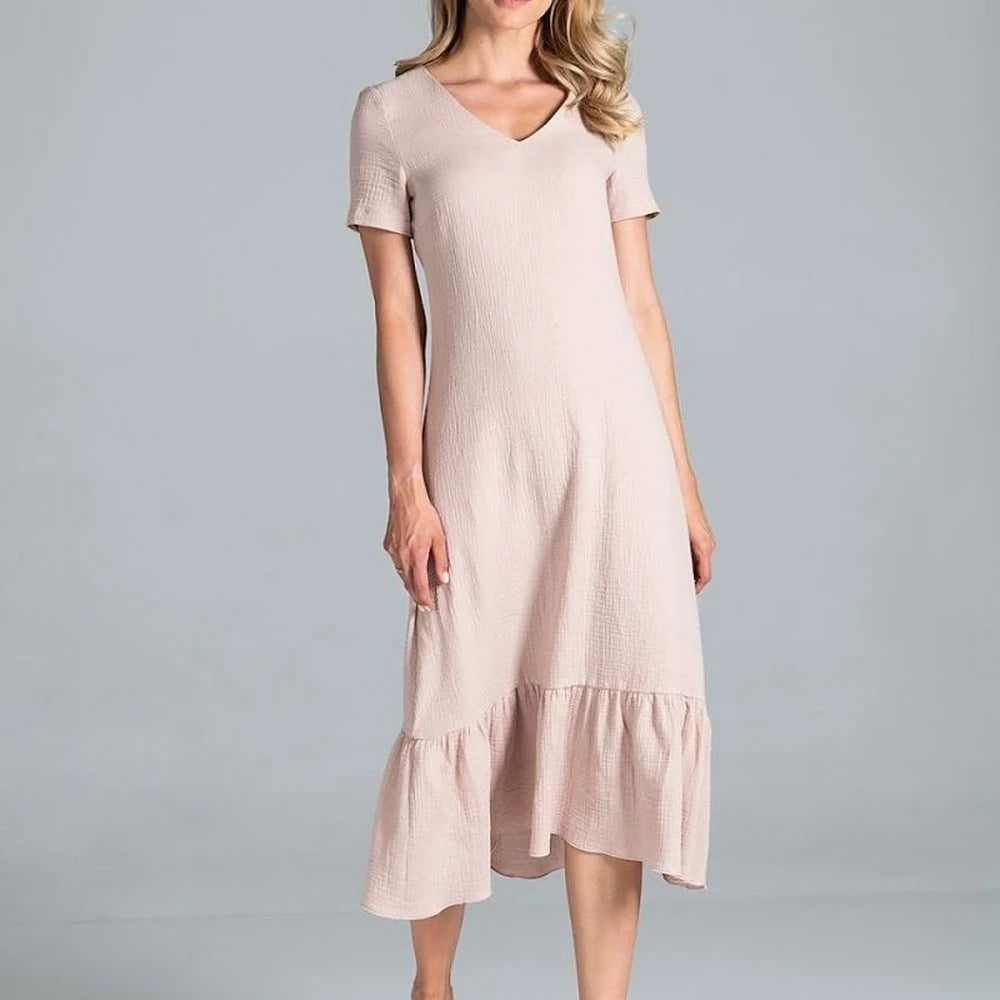 Midi Dress with Sweetheart Neckline
