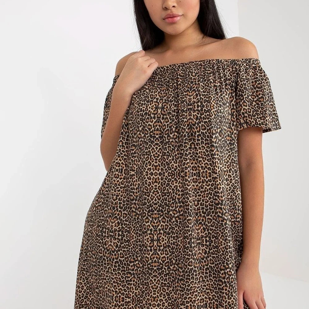 Summer Day Dress with Spanish Neckline