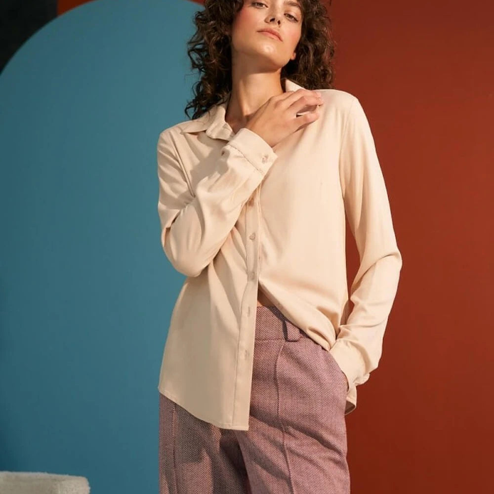 Long Sleeve Viscose Shirt