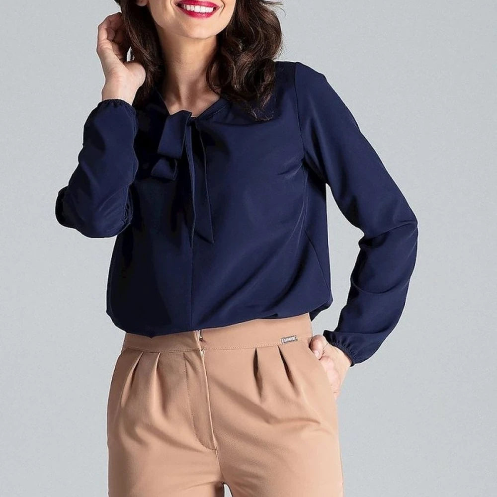 Women's Day Dress with Striped Contour