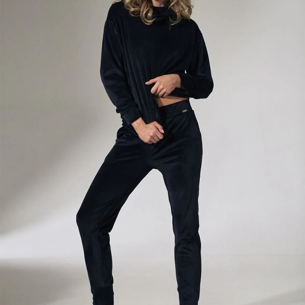 Green Velour Hooded Sweatshirt