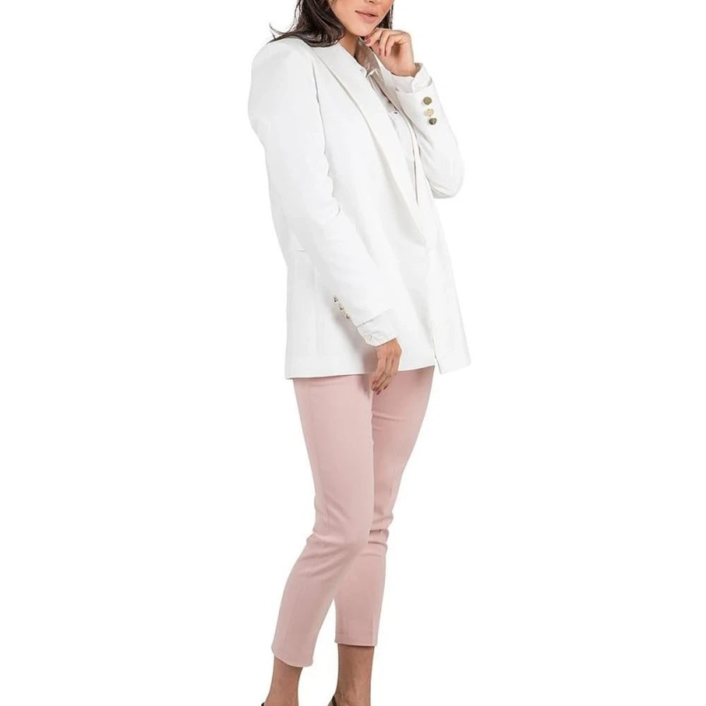 Extended Cotton Blend Jacket with Pockets