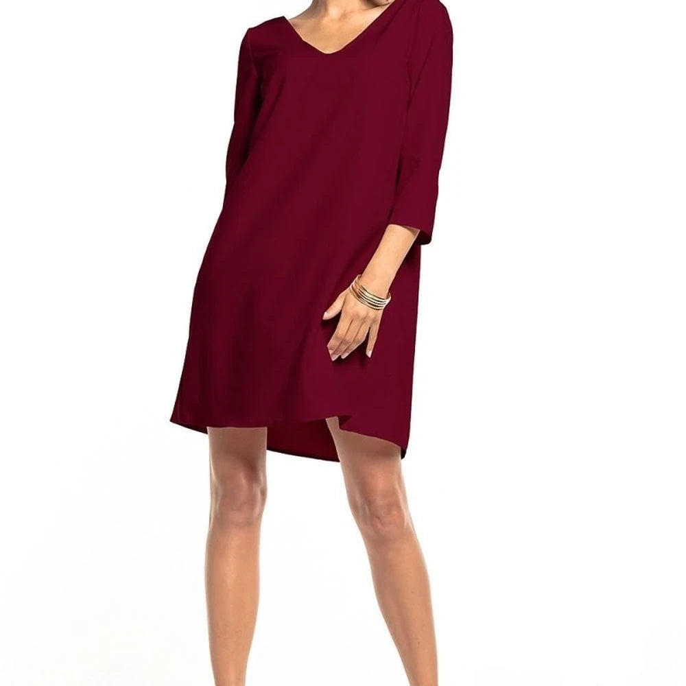 Day Dress with Short Sleeves and Belt