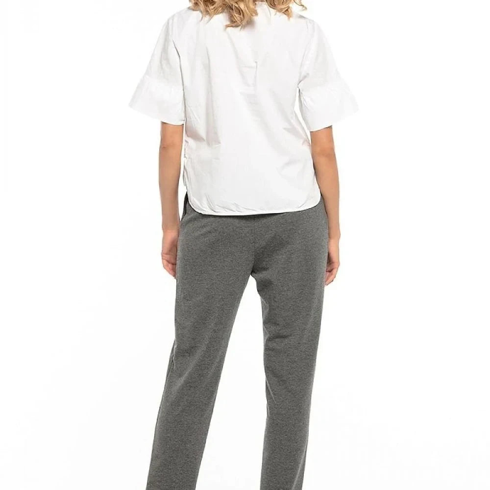 Cotton Knit Trousers with Pockets