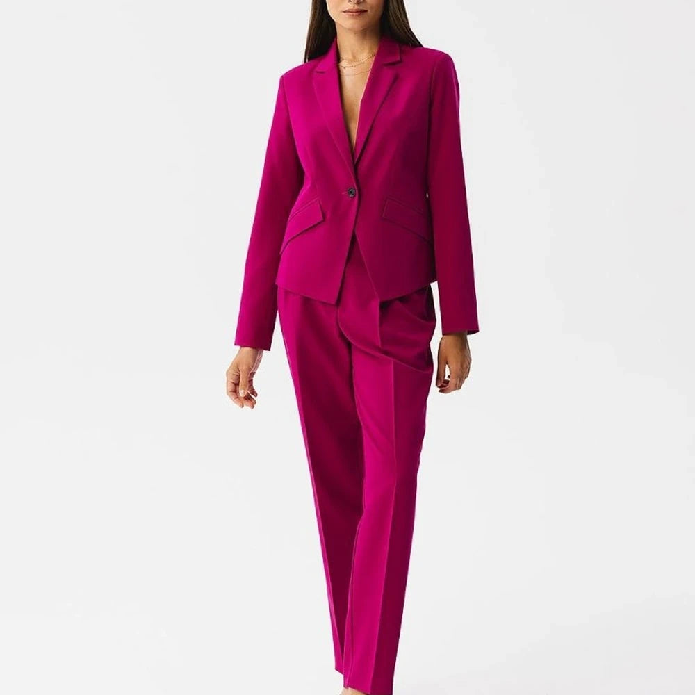 Short Asymmetrical Blazer with Single Button