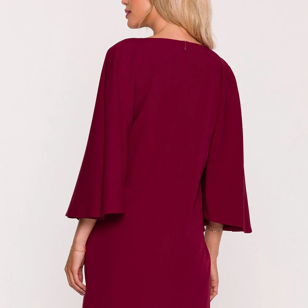 Trapeze Dress with Bat Sleeves