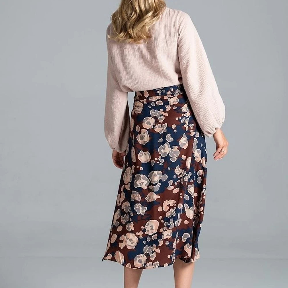 Cotton Blouse with Half-Round Neckline