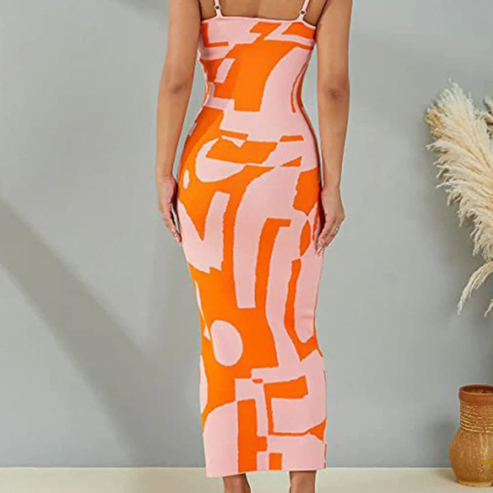 Spaghetti Strap Maxi Sweater Dress