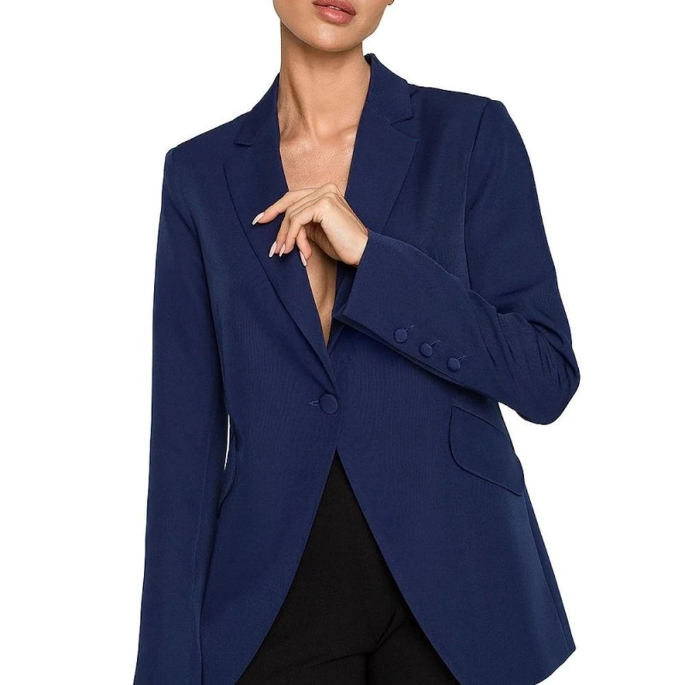 Waisted Cut Blazer with Patch Pockets