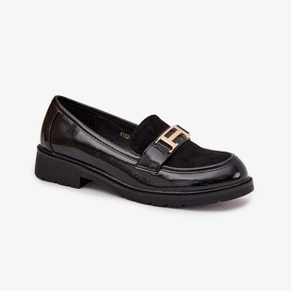 Women's Black Eco Leather Loafers