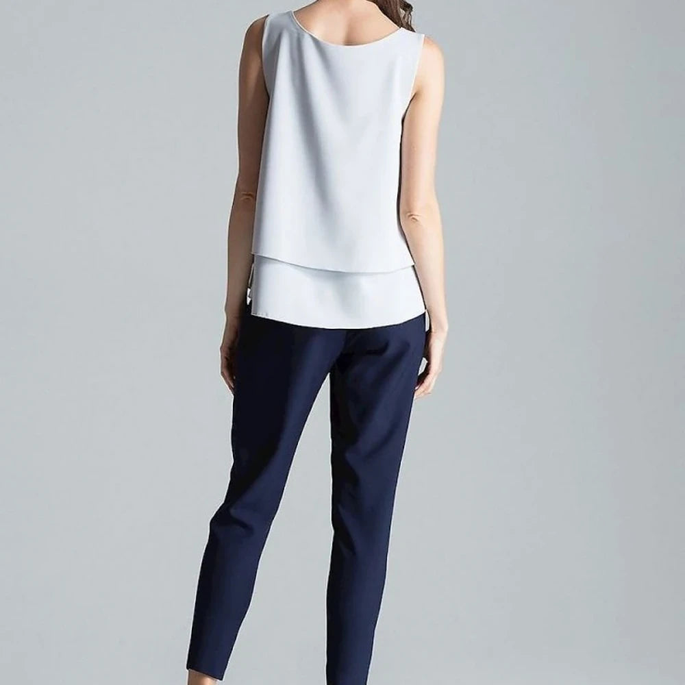 Sleeveless Flared Layer Top