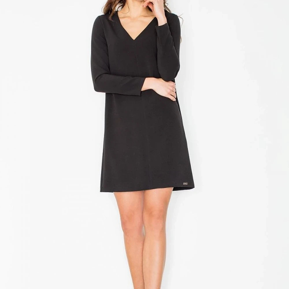 Long Sleeve Scoop Neck Day Dress