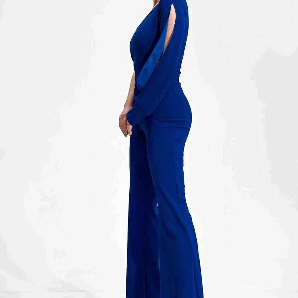 Polyester Spandex Wide Leg Jumpsuit