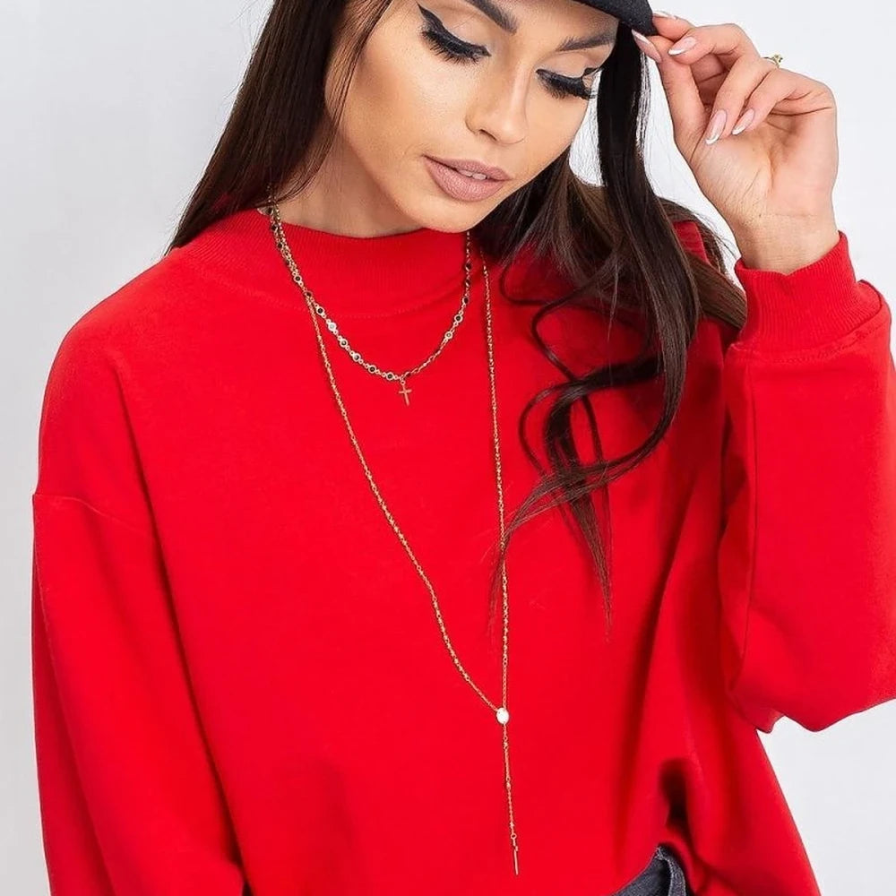 Women's Long Sleeve Stand Collar Sweatshirt