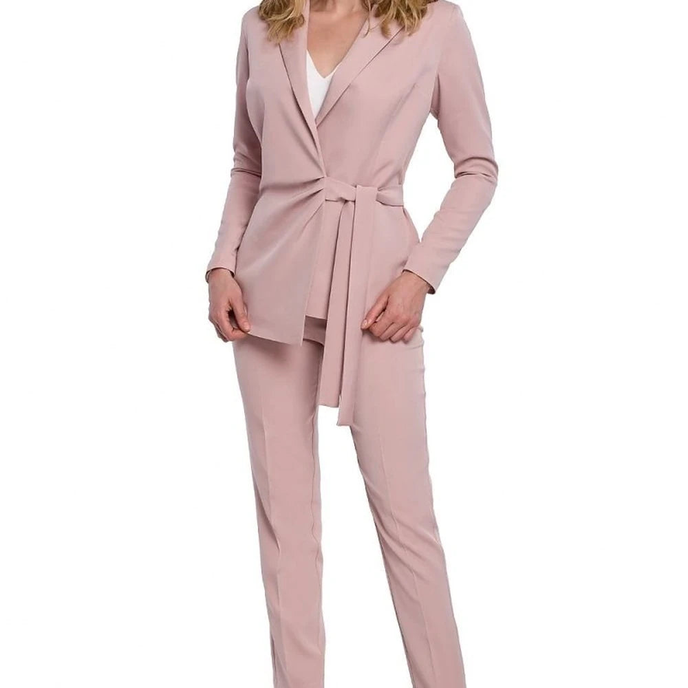 Pleated Waist Jacket with Binding