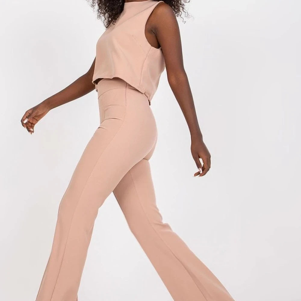 Polyester Set Blouse High Waist Pants