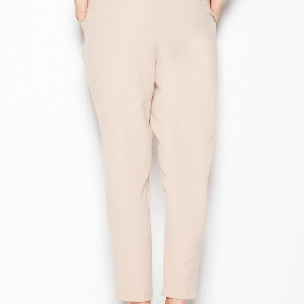Tapered Leg Trousers with Waist Pockets