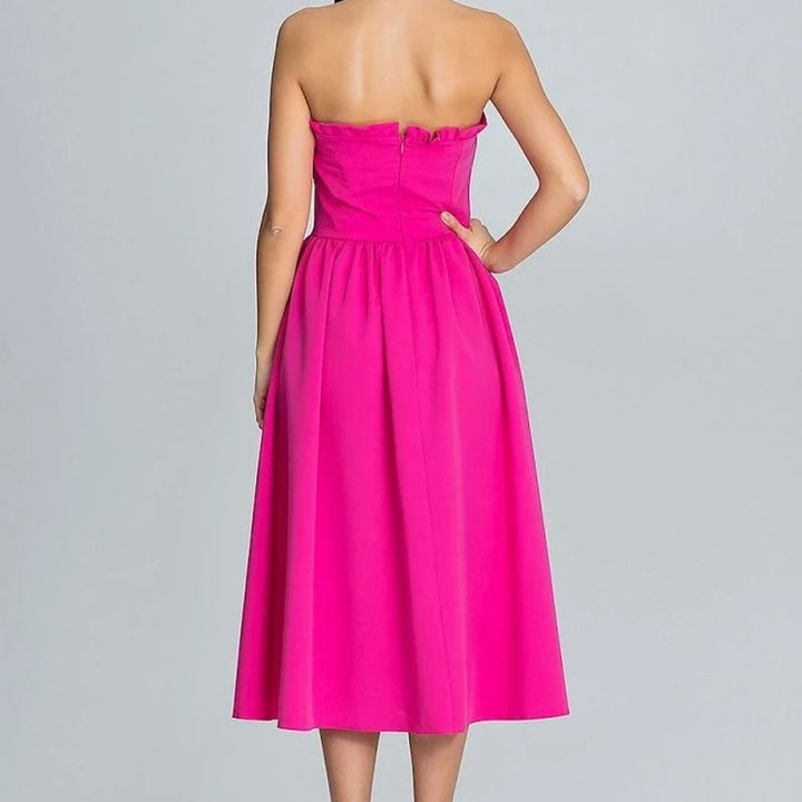 Romantic Ruffle Bodice Evening Dress