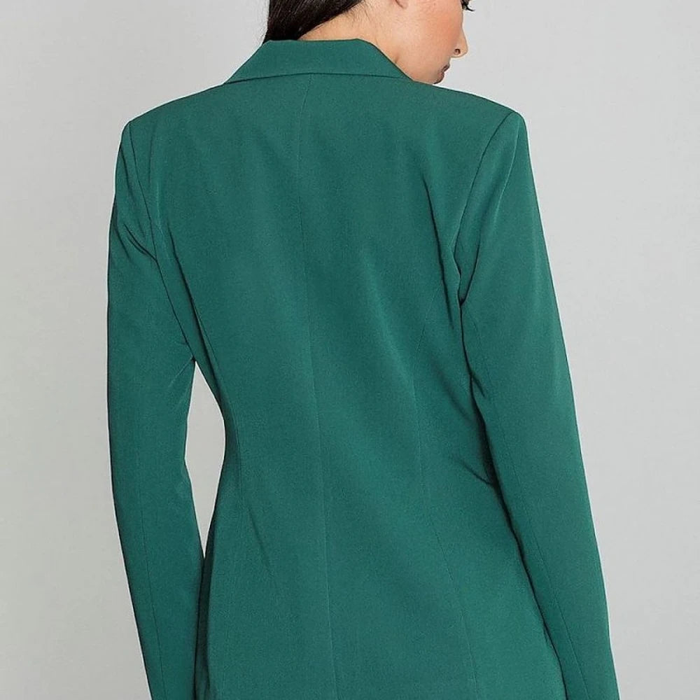 Long Loose Fit Button-Up Jacket