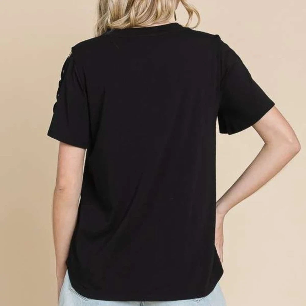 Crisscross Short Sleeve T-Shirt