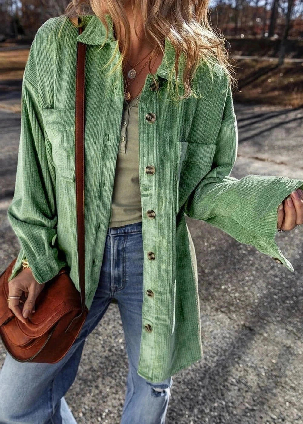 Polyester blend long sleeve jacket