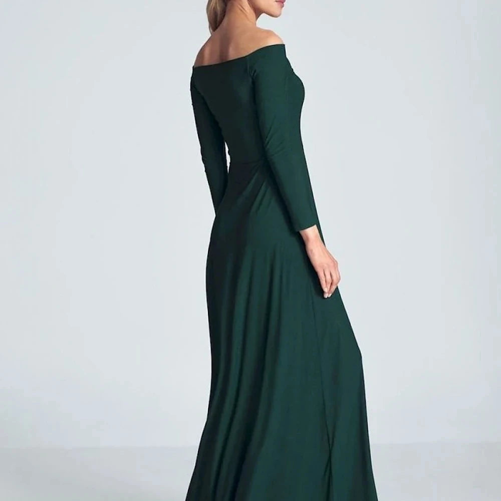 Black Maxi Dress with Long Sleeves