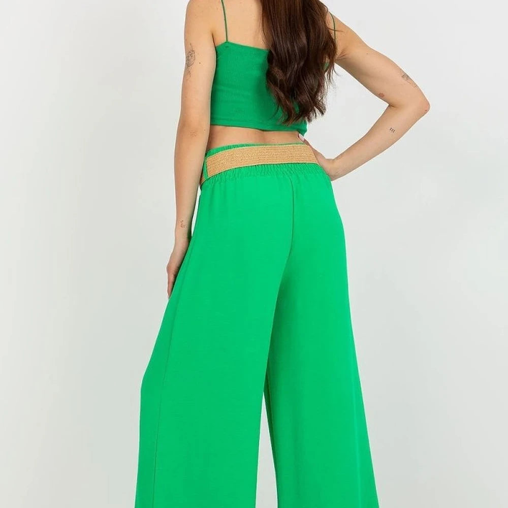 Women's Wide Leg High Rise Trousers