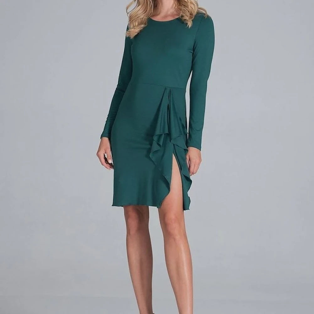 Elegant Cocktail Dress with Drapery