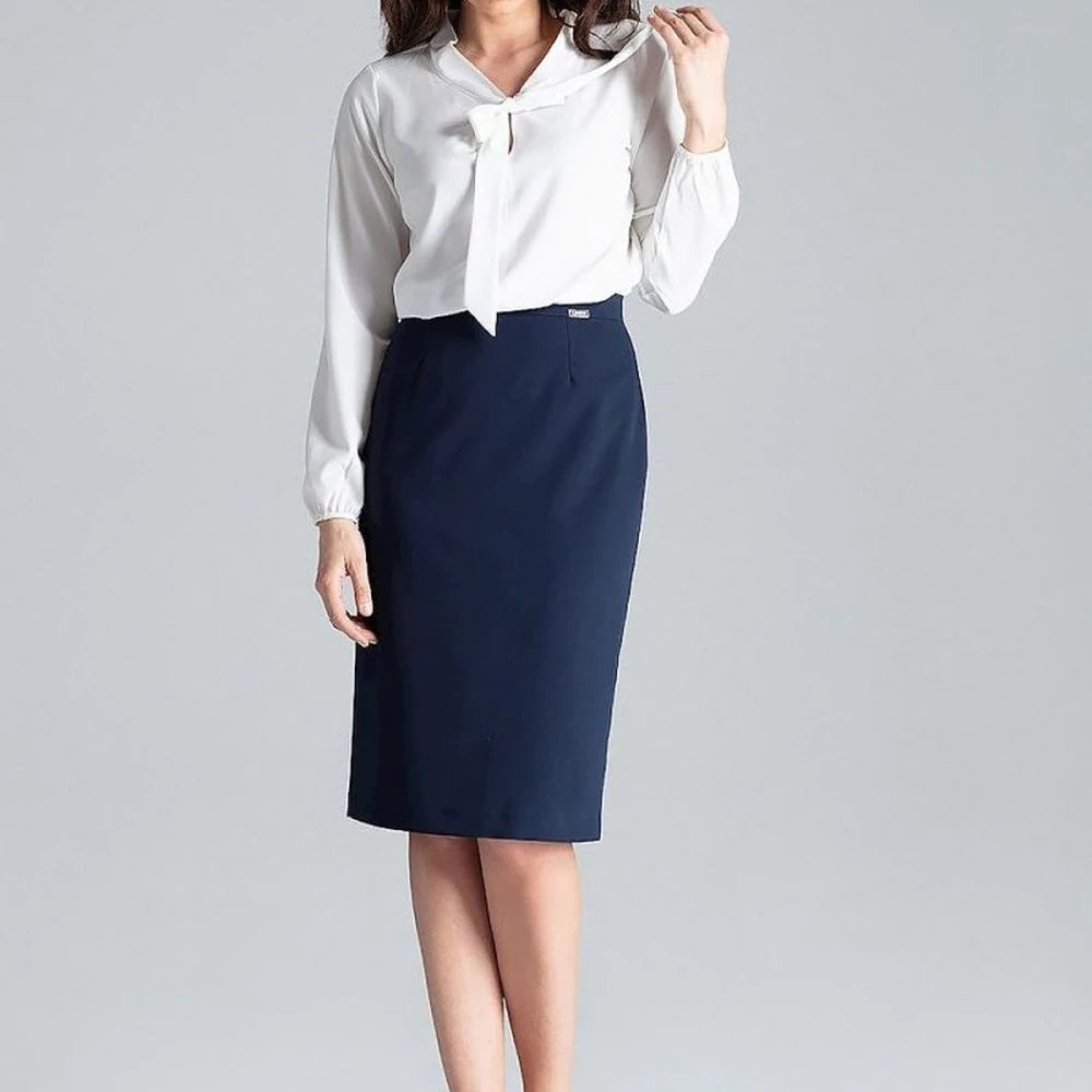 Women's Day Dress with Striped Contour