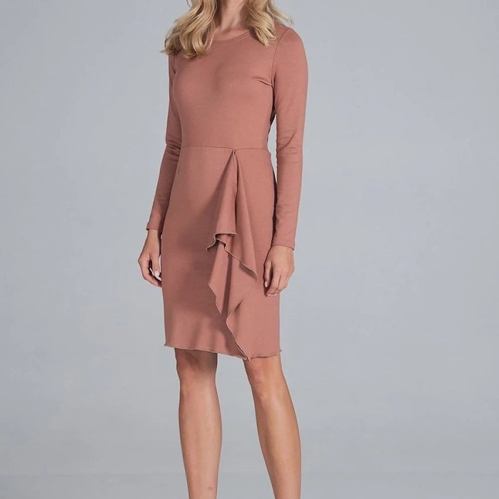 Elegant Cocktail Dress with Drapery