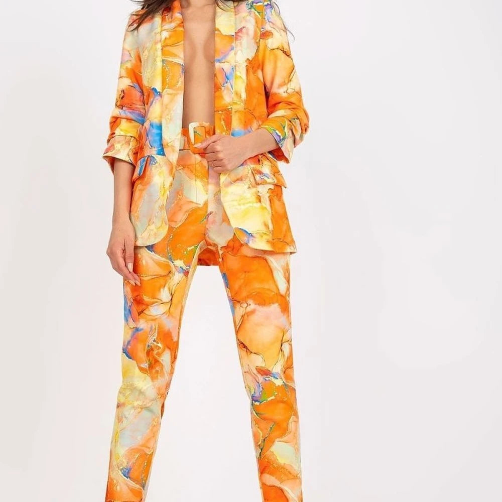 Women's Colorful Blazer with 3/4 Sleeves