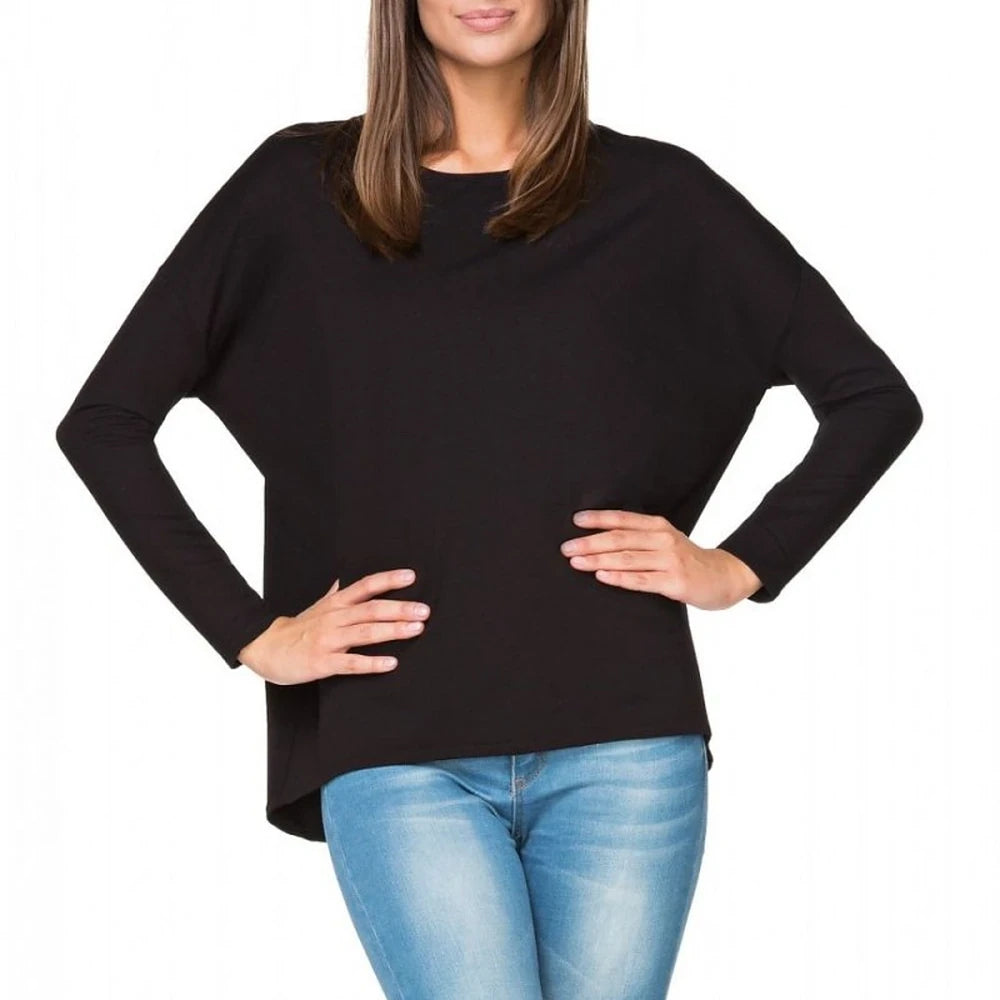 Red Cotton Knit Wide Kimono Sweatshirt