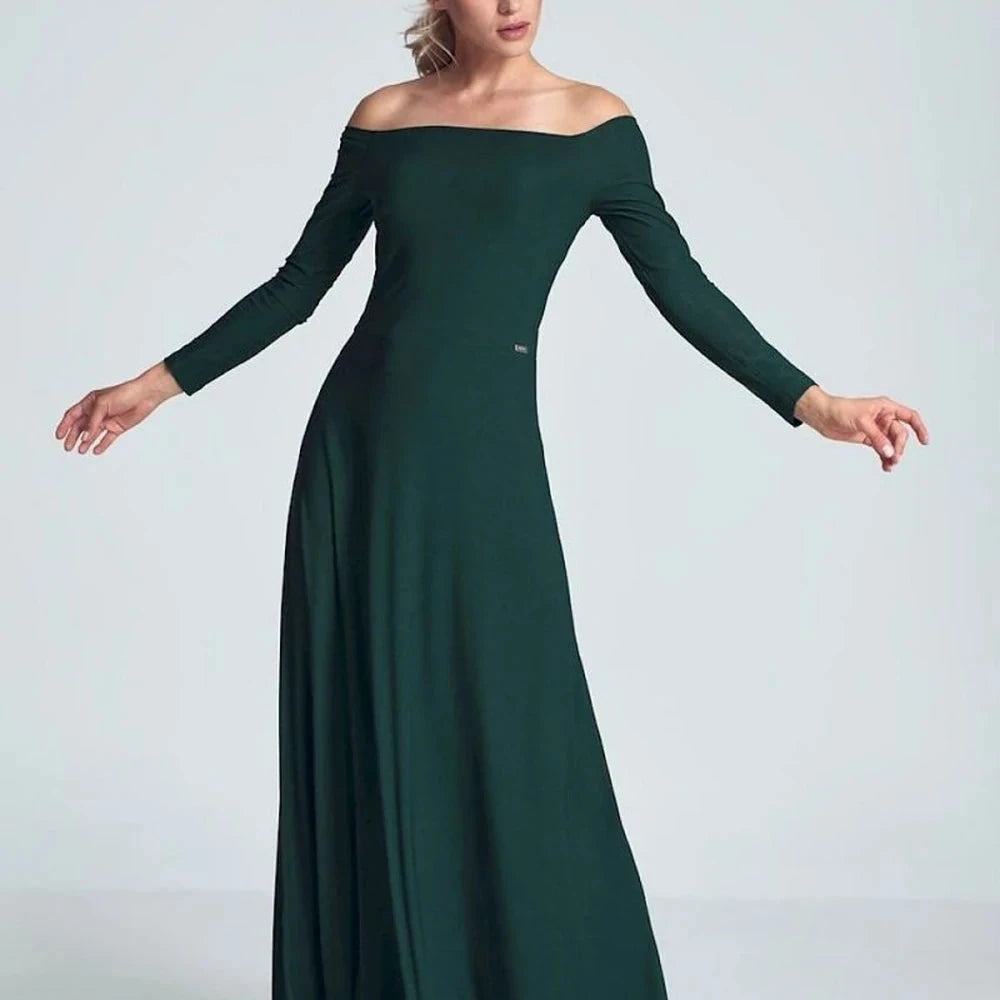 Black Maxi Dress with Long Sleeves