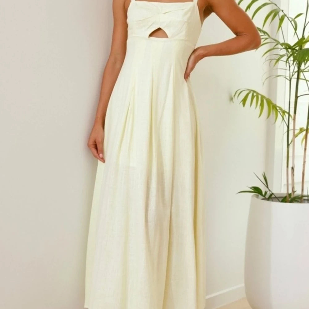 Devine Cutout Square Neck Cami Dress
