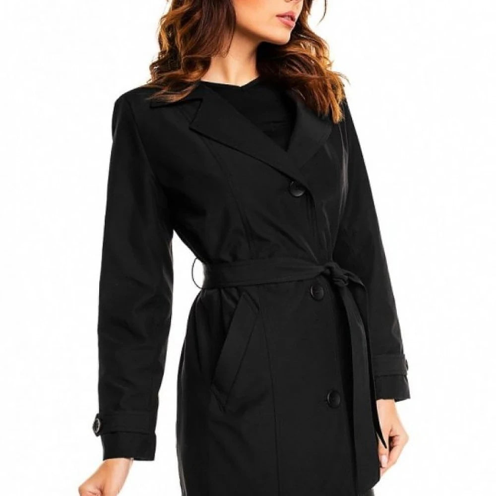 Classic Cotton Trench Coat - Beige