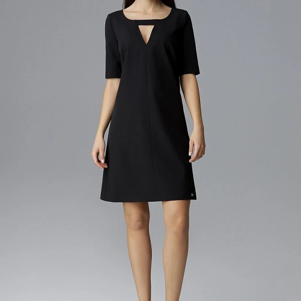 Casual Day Dress with 3/4 Sleeves