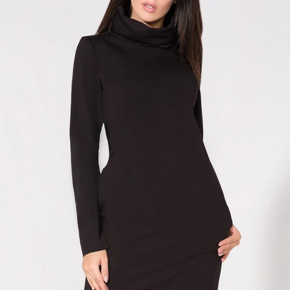 Knit Dress with Pockets and Raw Hem