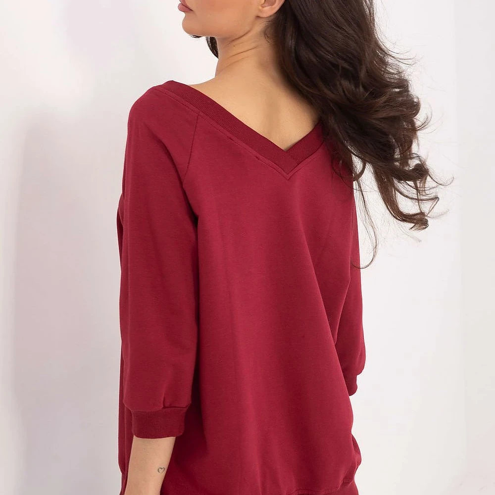 Loose Fit Sweatshirt - Cotton Spandex Blend
