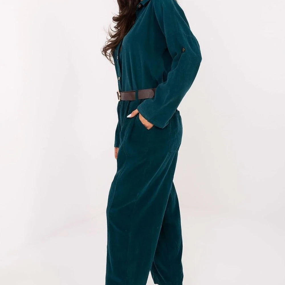 Green Wide Leg High Waist Trousers