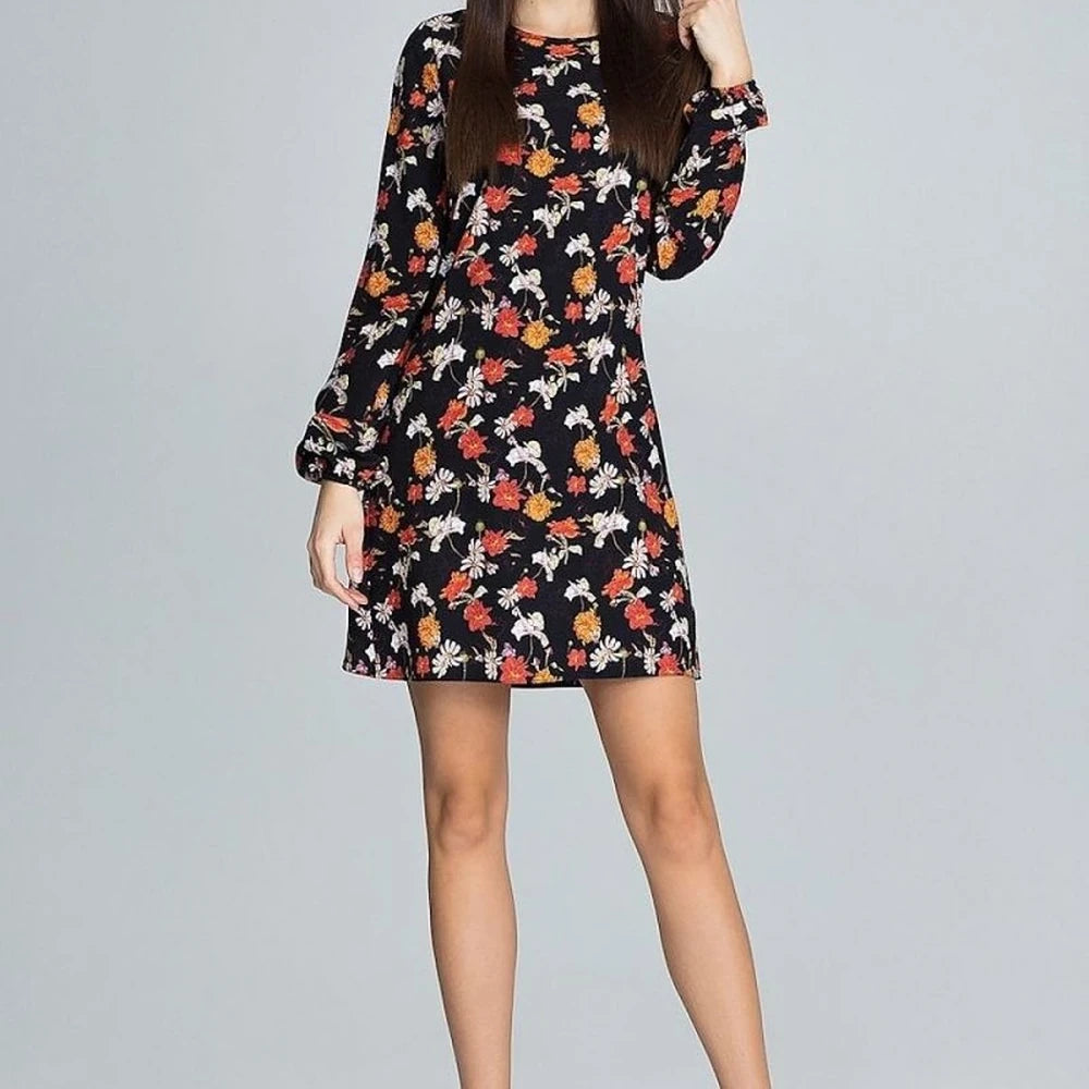 Floral Print Long Sleeve Dress